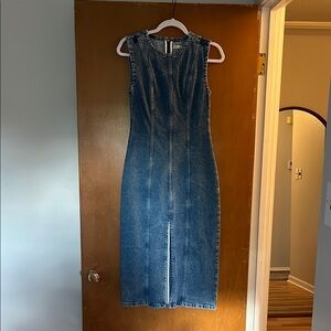 NWT Abercrombie Denim Sheath Midi Dress